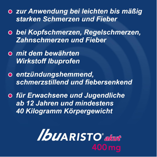 IbuARISTO akut 400 mg Ibuprofen Filmtabletten, 50 Stk., Aristo Pharma GmbH