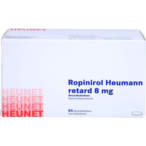 Ropinirol Heumann retard 8 mg Retardtabl. HEUNET, 84 Stk., Heunet Pharma GmbH