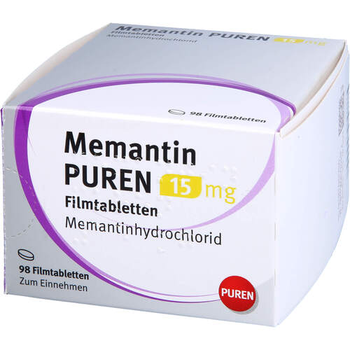 Memantin PUREN 15 mg Filmtabletten, 98 Stk., PUREN Pharma GmbH & Co. KG