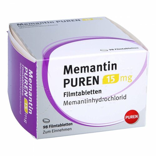 Memantin PUREN 15 mg Filmtabletten, 98 Stk., PUREN Pharma GmbH & Co. KG