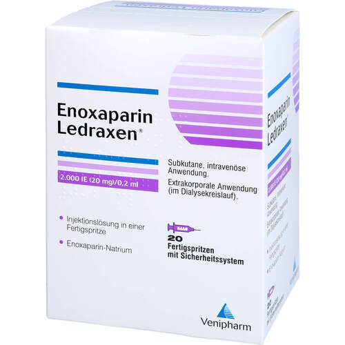 Enoxaparin Ledraxen 2.000 IE (20mg)/0.2ml F.Sp., 20 Stk., Venipharm GmbH