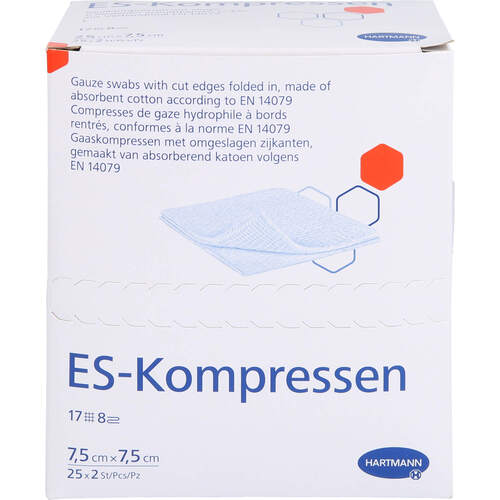 ES-KOMPRESSEN steril 7.5x7.5cm 8fach, 25x2 Stk., + Prisoma GmbH