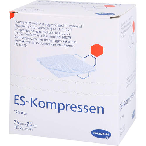 ES-KOMPRESSEN steril 7.5x7.5cm 8fach, 25x2 Stk., + Prisoma GmbH