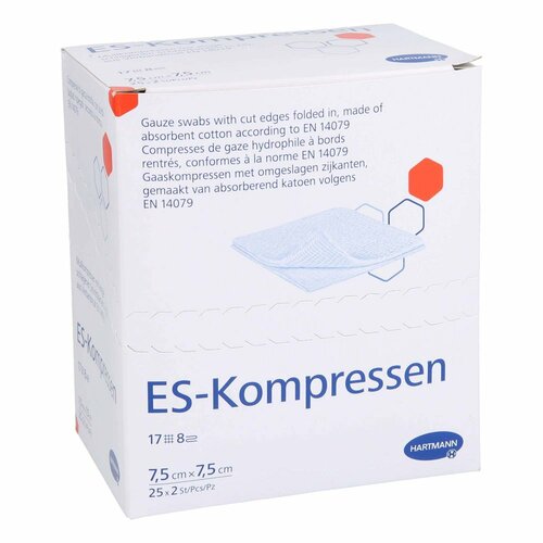 ES-KOMPRESSEN steril 7.5x7.5cm 8fach, 25x2 Stk., + Prisoma GmbH