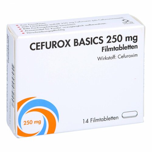 CEFUROX BASICS 250 mg Filmtabletten SUN, 14 Stk., Sun Pharmaceuticals Germany GmbH CEFUROX BASICS 250 mg Filmtabletten SUN, 14 Stk., Sun Pharmaceuticals Germany GmbH