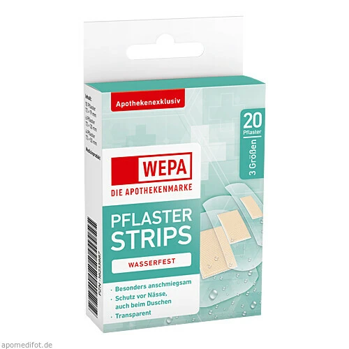 WEPA Pflaster Strips wasserfest 3 Größen, 20 Stk., Wepa Apothekenbedarf GmbH & Co. KG