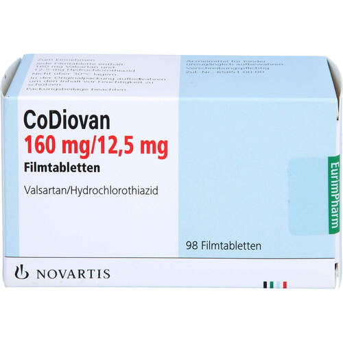 CoDiovan 160 mg/12.5 mg Filmtabletten, 98 Stk., Eurimpharm Arzneimittel GmbH