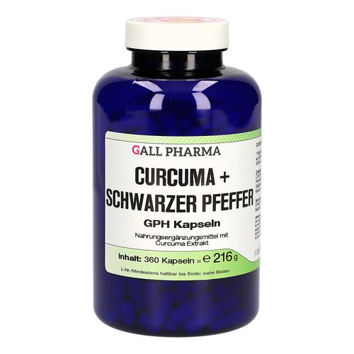 CURCUMA + SCHWARZER PFEFFER GPH Kapseln, 360 Stk., Hecht-Pharma GmbH