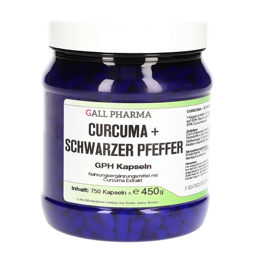 CURCUMA + SCHWARZER PFEFFER GPH Kapseln, 750 Stk., Hecht-Pharma GmbH