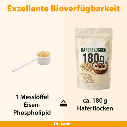 Dr. Jacob's Eisen-Phospholipid Mango Pulver liposomal vegan, 64 g, Dr. Jacob's Medical GmbH