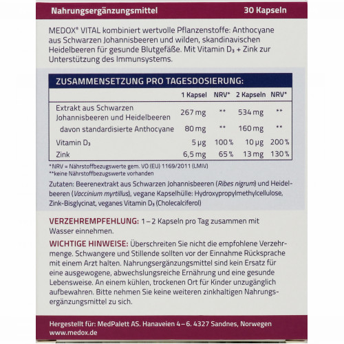 MEDOX Vital, 30 Stk., IMstam healthcare GmbH