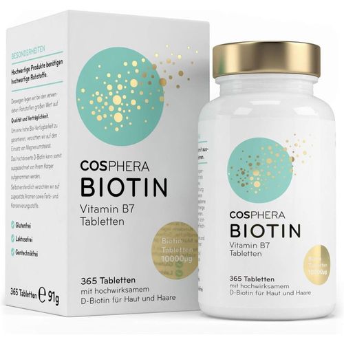 Cosphera Biotin 10000 ug Tabletten, 365 Stk., Ayursana GmbH