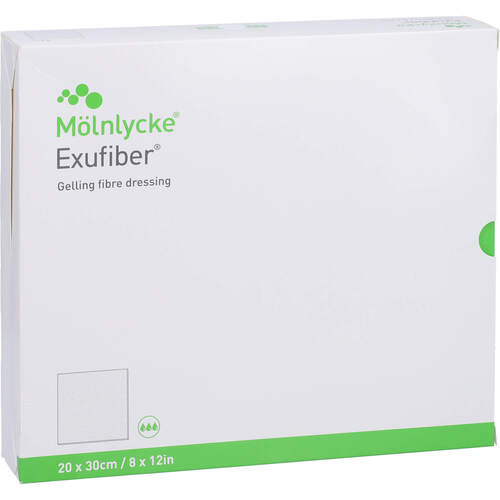 EXUFIBER 20x30 cm Gel-Faserverband, 5 Stk., 1A+A+A Wundprodukte GmbH