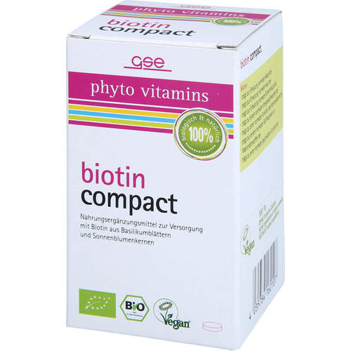 GSE Biotin Compact Bio, 120 Stk., Gse Vertrieb Biologische Nahrungserg&auml;nzungs- & Heilmittel GmbH