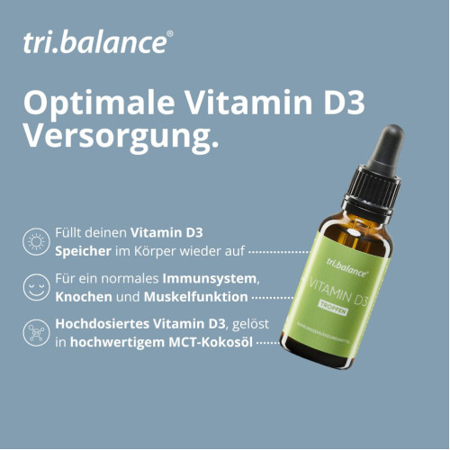 tri.balance Vitamin D3 Tropfen, 30 ml, tri.balance base products