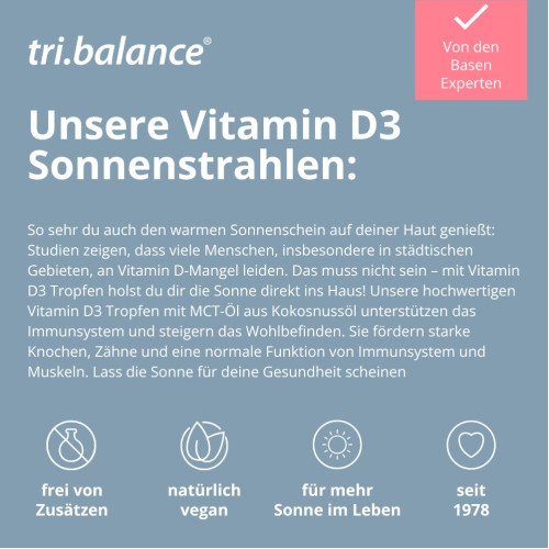 tri.balance Vitamin D3 Tropfen, 30 ml, tri.balance base products