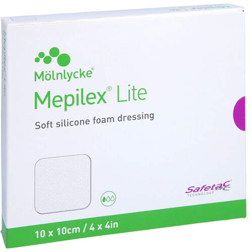 Mepilex Lite Schaumverband 10x10 cm steril, 5 Stk., kohlpharma GmbH