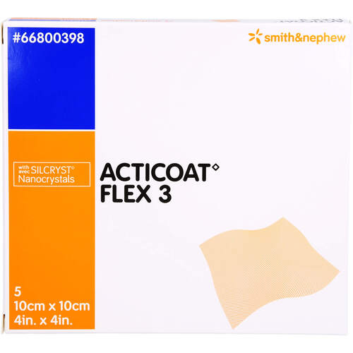 ACTICOAT Flex 3 10x10 cm Verband, 5 Stk., Aca Müller/Adag Pharma AG