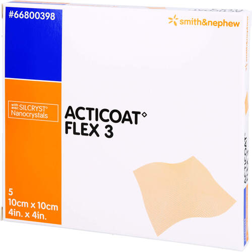 ACTICOAT Flex 3 10x10 cm Verband, 5 Stk., Aca Müller/Adag Pharma AG