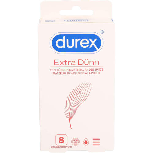 Durex Extra Dünn Kondome, 8 ST, Reckitt Benckiser Deutschland GmbH