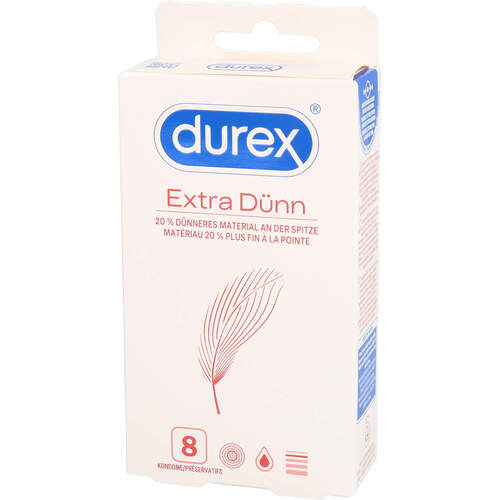 Durex Extra Dünn Kondome, 8 ST, Reckitt Benckiser Deutschland GmbH