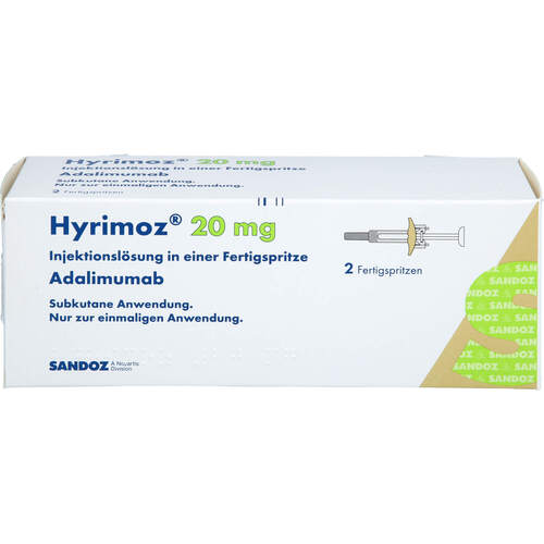 Hyrimoz 20 mg Inj.-L&ouml;sung i.e.Fertigspritze, 2 Stk., HEXAL AG