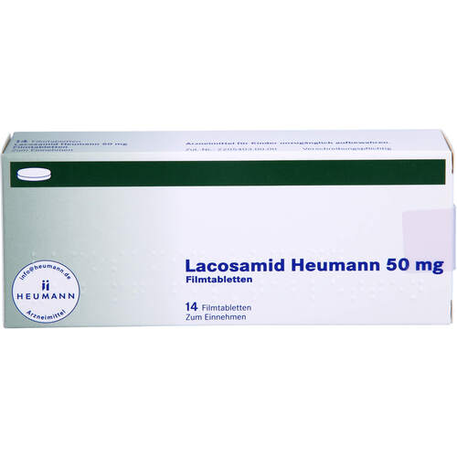 Lacosamid Heumann 50 mg Filmtabletten, 14 Stk., Heumann Pharma GmbH & Co. Generica KG