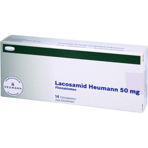 Lacosamid Heumann 50 mg Filmtabletten, 14 Stk., Heumann Pharma GmbH & Co. Generica KG