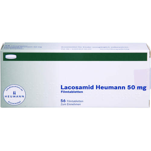 Lacosamid Heumann 50 mg Filmtabletten, 56 Stk., Heumann Pharma GmbH & Co. Generica KG
