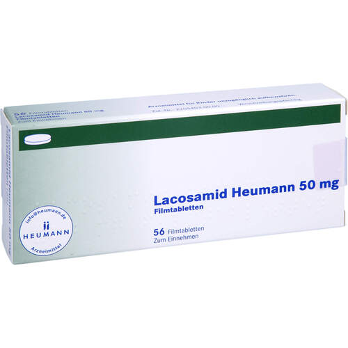 Lacosamid Heumann 50 mg Filmtabletten, 56 Stk., Heumann Pharma GmbH & Co. Generica KG