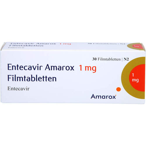 Entecavir Amarox 1 mg Filmtabletten, 30 Stk., AMAROX PHARMA GmbH