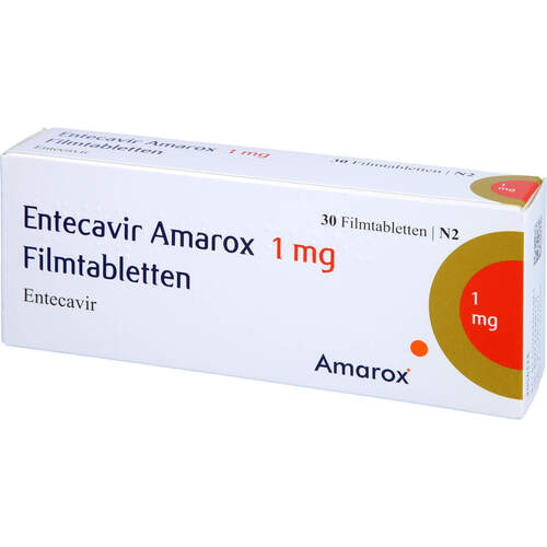 Entecavir Amarox 1 mg Filmtabletten, 30 Stk., AMAROX PHARMA GmbH