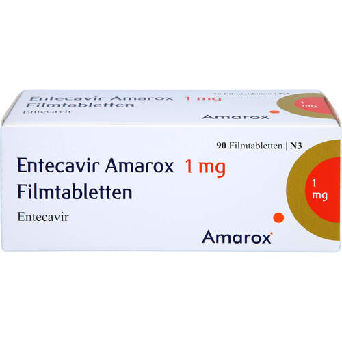 Entecavir Amarox 1 mg Filmtabletten, 90 ST, AMAROX PHARMA GmbH