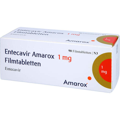 Entecavir Amarox 1 mg Filmtabletten, 90 ST, AMAROX PHARMA GmbH