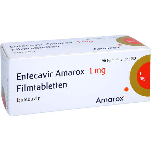 Entecavir Amarox 1 mg Filmtabletten, 90 ST, AMAROX PHARMA GmbH