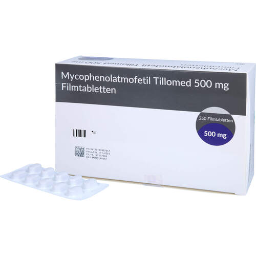Mycophenolatmofetil Tillomed 500 mg Filmtabletten, 250 Stk., Tillomed Pharma GmbH