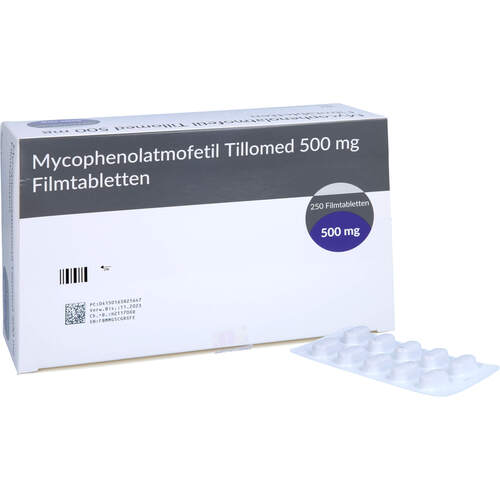 Mycophenolatmofetil Tillomed 500 mg Filmtabletten, 250 Stk., Tillomed Pharma GmbH