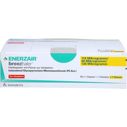 Enerzair Breezhaler 114/46/136UG HKP + SENSOR, 30 ST, Novartis Pharma GmbH