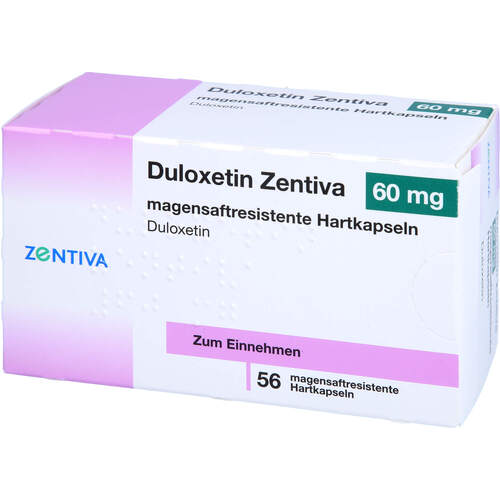 Duloxetin Zentiva 60 mg magensaftresistente Hartka, 56 Stk., Zentiva Pharma GmbH