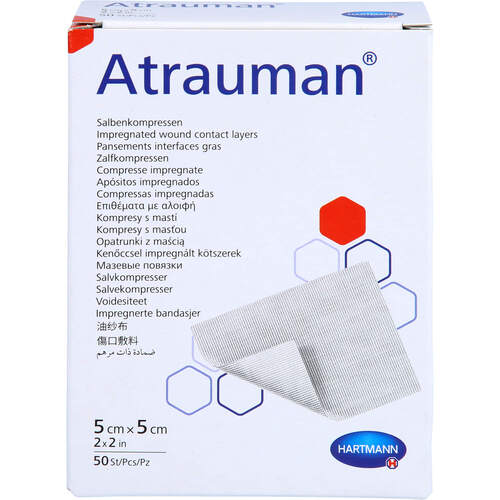 ATRAUMAN 5x5 cm steril Kompressen, 50 Stk., Aca M&uuml;ller/Adag Pharma AG