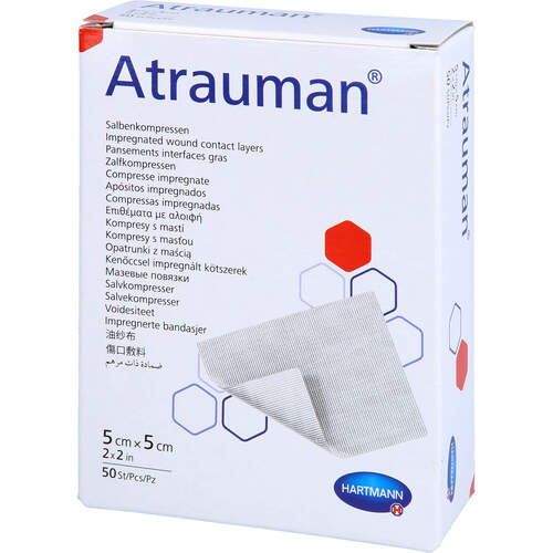 ATRAUMAN 5x5 cm steril Kompressen, 50 Stk., Aca M&uuml;ller/Adag Pharma AG