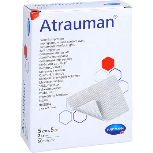 ATRAUMAN 5x5 cm steril Kompressen, 50 Stk., Aca M&uuml;ller/Adag Pharma AG