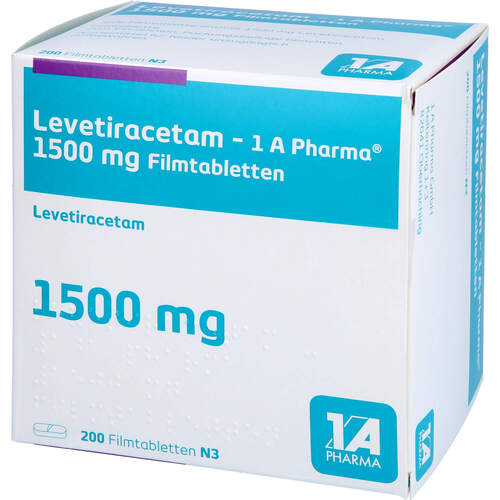 Levetiracetam - 1 A Pharma 1500 mg Filmtabletten, 200 Stk., 1 A Pharma GmbH