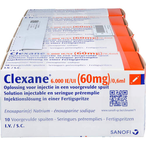 CLEXANE 6.000 I.E. 60 mg/0.6 ml ILO i.e.Fertigspr., 50 ST, Docpharm GmbH