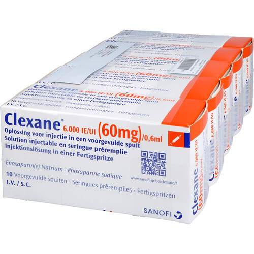 CLEXANE 6.000 I.E. 60 mg/0.6 ml ILO i.e.Fertigspr., 50 ST, Docpharm GmbH