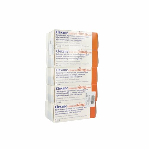 CLEXANE 6.000 I.E. 60 mg/0.6 ml ILO i.e.Fertigspr., 50 ST, Docpharm GmbH