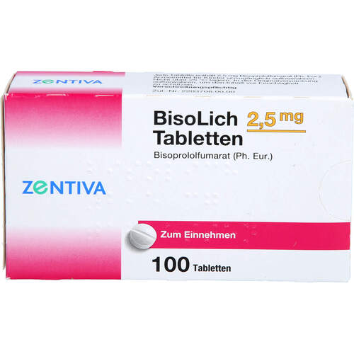 BisoLich 2.5 mg Tabletten, 100 ST, Zentiva Pharma GmbH