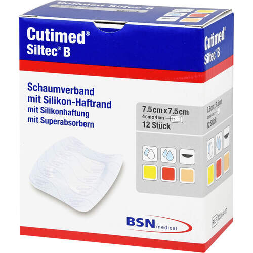 CUTIMED SILTEC B SCHAUMVERB.7.5X7.5 CM M.HAFTR., 12 Stk., Avitamed GmbH