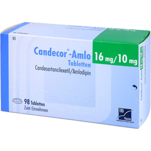 Candecor-Amlo 16mg/10mg Tabletten, 98 Stk., TAD Pharma GmbH