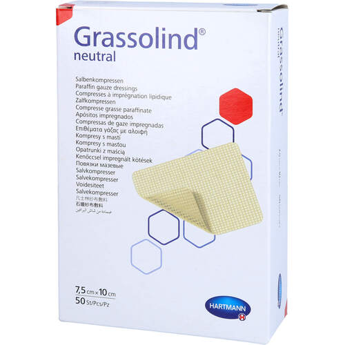 GRASSOLIND Salbenkompressen 7.5x10 cm steril, 50 Stk., + Prisoma GmbH